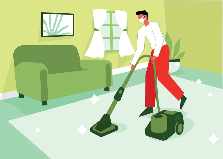 نظافت منزل با دقت